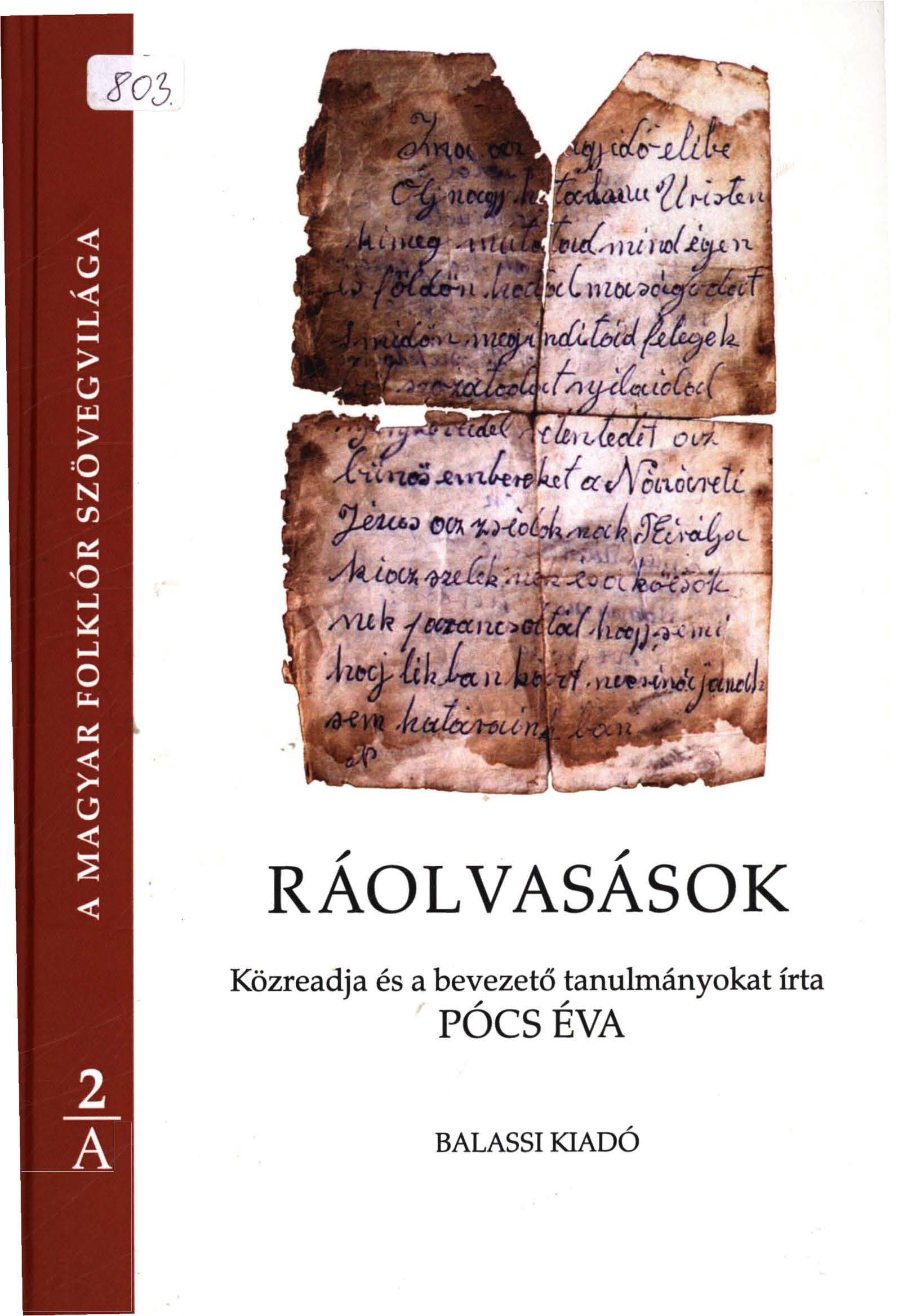 PÓCS ÉVA Ráolvasások Legújabb kor MFSz 2A cover